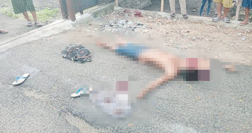 TEMUAN. Kondisi korban saat ditemukan di salah satu halaman sekolah di Kecamatan Tibawa, kamis pagi kemarin