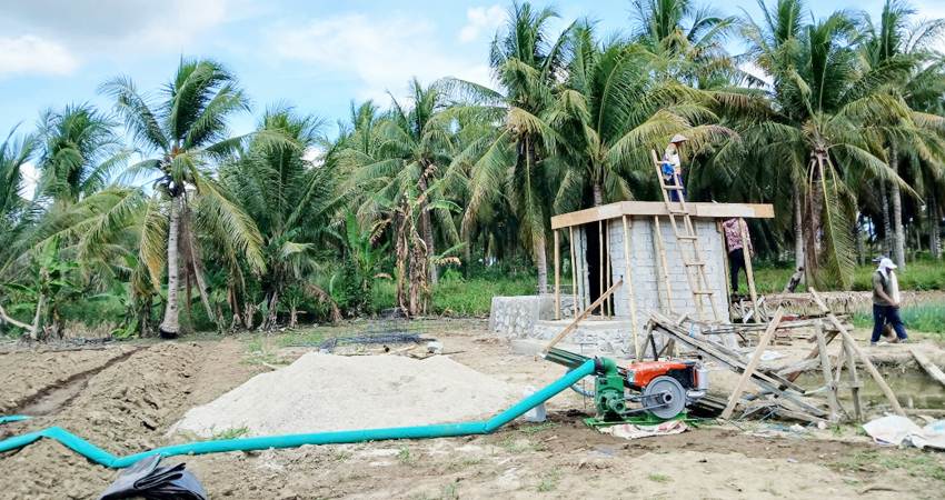 Pembangunan Pompanisasi di Desa Omayuwa, Kecamatan Randangan saat ini terus dilakukan untuk kebutuhan pertanian kedepannya.