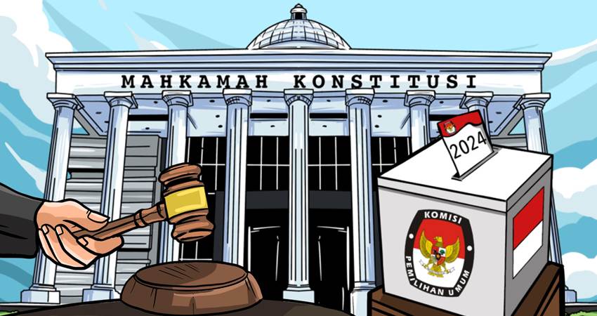 Ilustrasi tulisan Dahlan Iskan terkait sengketa pilkada di MK.--