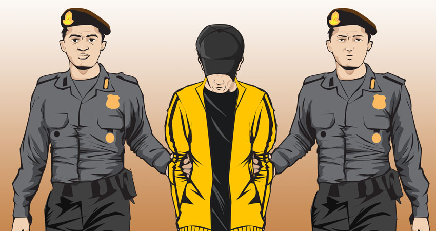 Ilustrasi penangkapan tersangka dugaan korupsi proyek jalan Nani Wartabone, Kota Gorontalo.