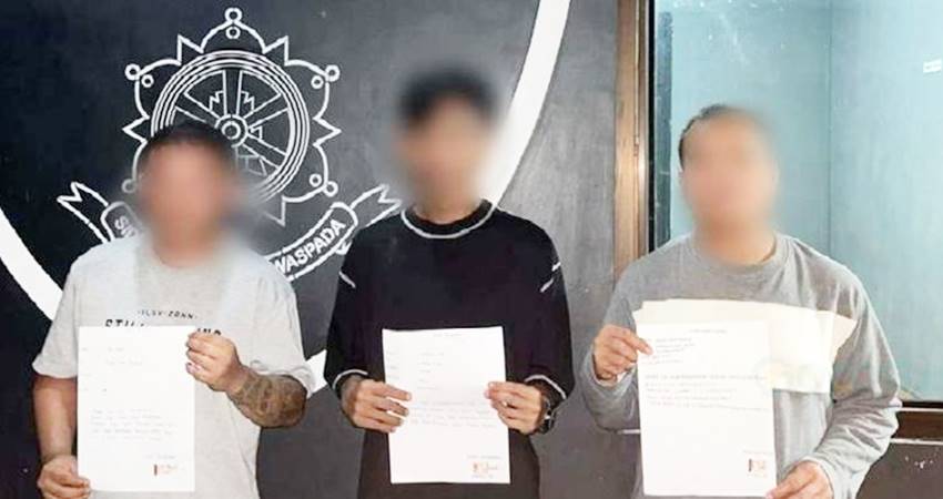 Terduga pelaku judi modus lomba lari saat diamankan Polda Gorontalo.