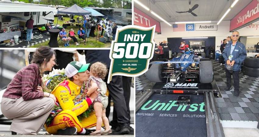 Dahlan Iskan ketika menikmati nonton Indy 500 di Indiana Polis, Minggu 25 Mei 2025.--