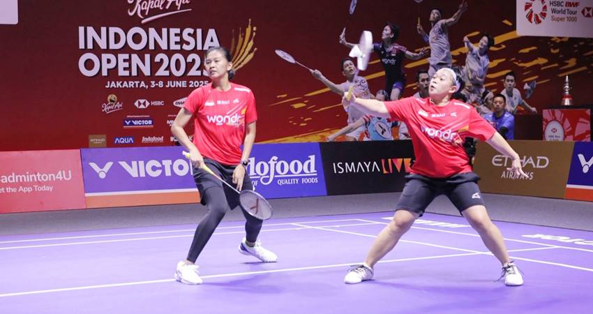 Ganda Putri Indonesia berhasil mengunci tiga tiket ke babak 16 besar Indonesia Open 2025-Dok. PBSI-