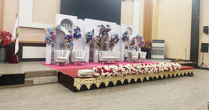 Gedung BLY yang telah dipoles dan siap untuk digunakan pada resepsi pernikahan. (Foto: Kominfo)