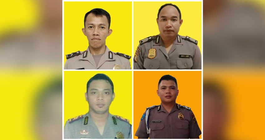 Empat Oknum Polisi yang dipecat Kapolda Gorontao yang terbukti melanggar kode etik Polri.