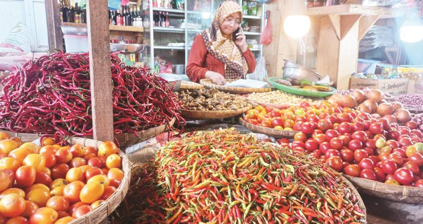 Rica yang dijual pedagang di pasar.