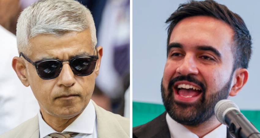 Shadiq Khan dan Zohran Mamdani.--