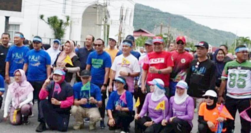 Wakil Ketua Deprov Gorontalo Sulyanto Pateda, menghadiri kegiatan pencanangan Pariwisata Gorontalo BERSINAR (Bersih Tanpa Narkoba), Ahad (6/7).