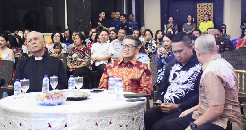 Wakil Wali Kota Gorontalo, Indra Gobel ketika menghadiri kegiatan pemilihan putra dan putri remaja panutan Sinode GPIG Tahun 2025 yang digelar di Banthayo Lo Yiladia, Selasa (15/7/2025). (Foto: Prokopim)