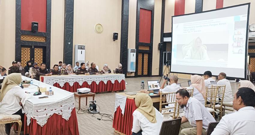 Suasana wawancara lomba pangan aman nasional yang diikuti Kelurahan Tanjung Kramat, Rabu (30/7/2025).