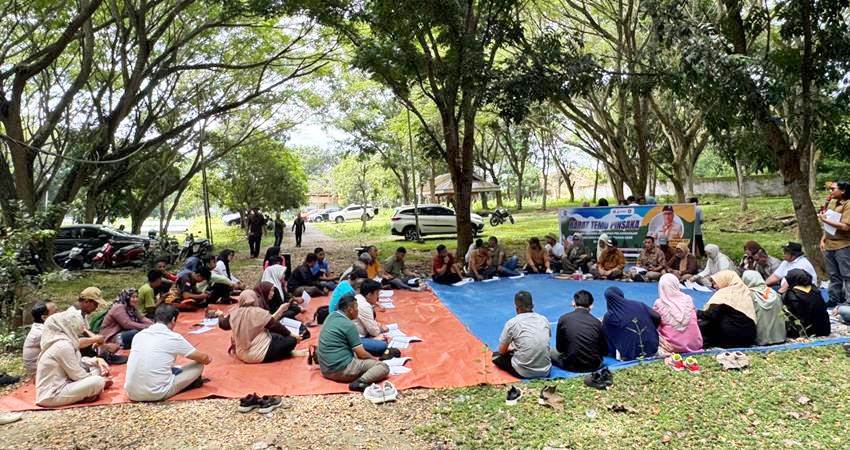 MENUJU PERAN SAKA - Rapat koordinasi pimpinan Satuan Karya Pramuka tingkat daerah, berlangsung di Bumi Perkemahan Pramuka, Bongohulawa, Kabupaten Gorontalo, Minggu 6 Juli 2025. (Foto : dok / kwarda gorontlao)