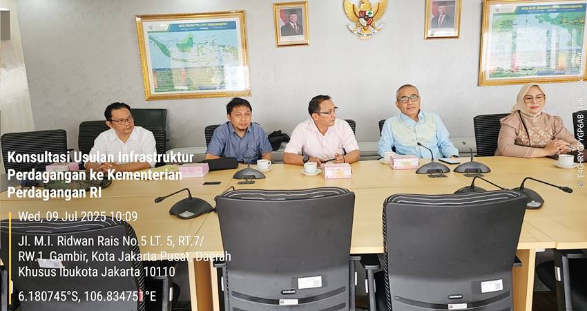 Kunjungan jajaran pejabat Pemkot Gorontalo ke Kementerian Perdagangan, Rabu (9/7/2025).