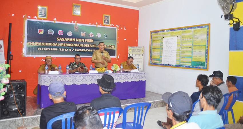 TMMD 125 - Pelaksanaan penyuluhan bidang pertanian bagi kelompok tani di Desa Molotabu, berlangsung Senin (28/7). (foto : dok / tmmd)