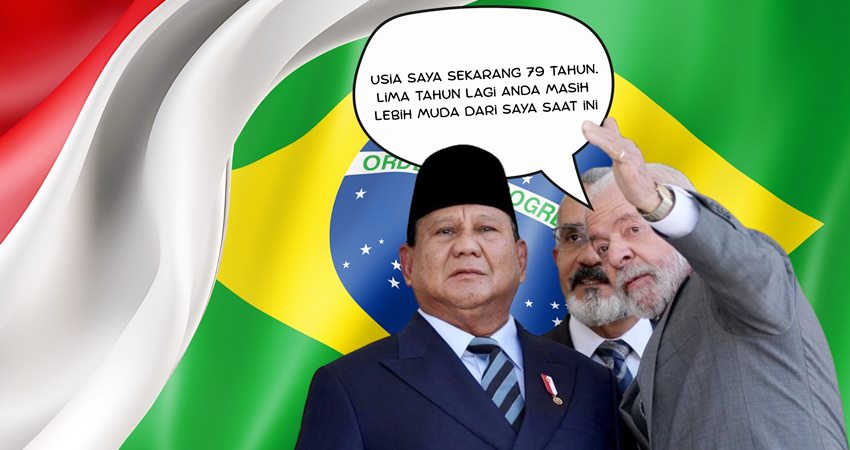 Prabowo Subianto bertemu Presiden Brasil Lula da Silva di KTT BRICS di Rio de Janeiro, beberapa waktu lalu.--