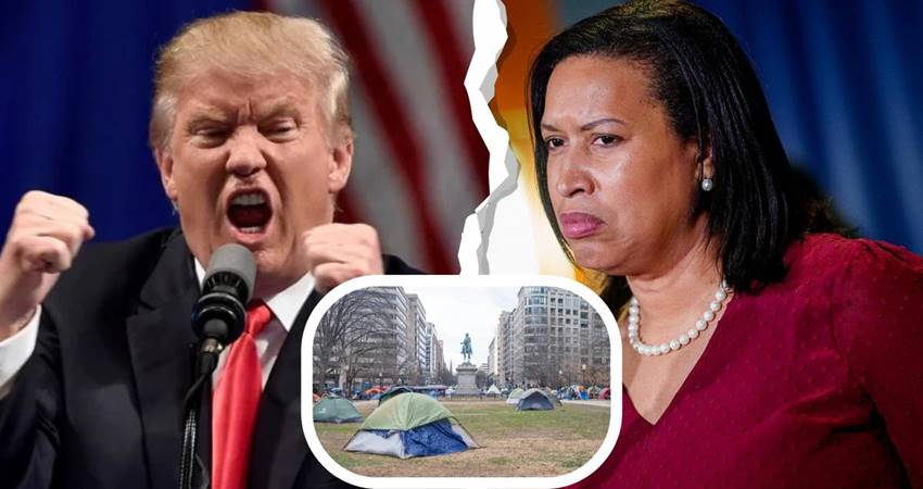 Presiden Amerika Serikat Donald Trump vs Wali Kota Washington DC Muriel Elizabeth Bowser.--