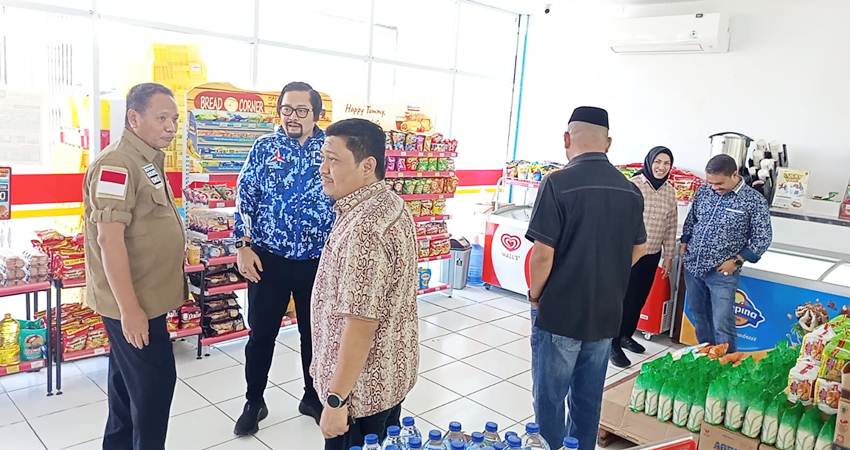 Komisi II Deprov Gorontalo mendatangi salah satu ritel modern di Kecamatan Limboto, Kabupaten Gorontalo.