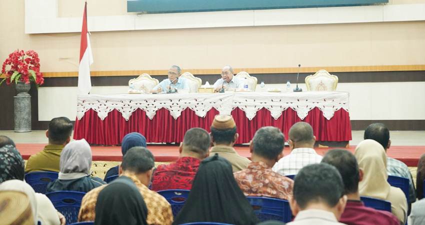 Suasana pelaksanaan Rakorev penyelenggaraan pemerintahan, pembangunan dan kemasyarakatan yang berlangsung di Bandhayo Lo Yiladia (BLY) Ahad (10/8/2025). (Foto: Prokopim)