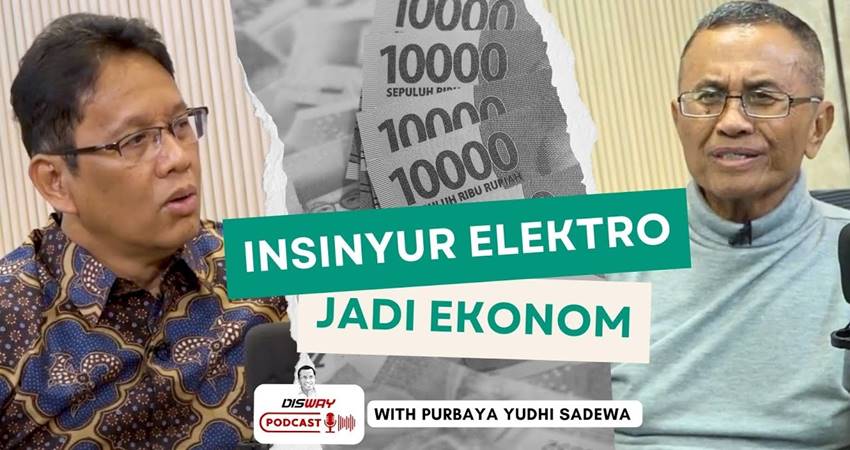Purbaya Yudhi Sadewa saat masih menjadi dewan kehormatan LPS bertemu Dahlan Iskan di Energi Disway Podcast.--