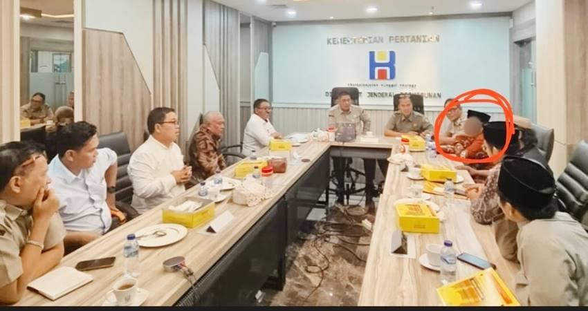 SJ saat berada di Kementan RI bersama sejumlah pengurus APTRI Gorontalo, Selasa (23/9/2025).