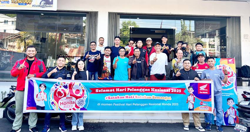 SATUKAN HATI - Perayaan Harpelnas 2025 yang digelar PT DAW bersama Astra Honda Motor sebagai wujud apresiasi terhadap pelanggan dan konsumen Sepeda Motor Honda. (foto : dok /daw)
