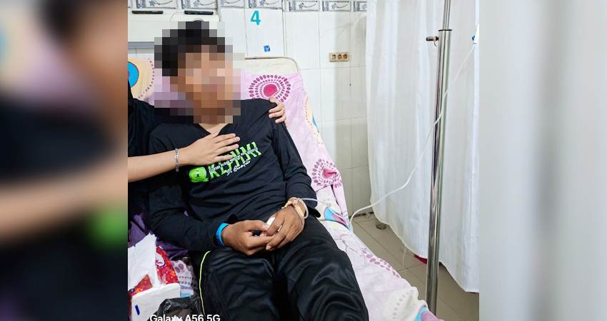 MJ saat dirawat di RSAS sebelum dinyatakan meninggal, Senin (22/9/2025). (F. Istimewa)