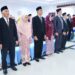 Jajaran pejabat fungsional di lingkup Pemerintah Provinsi Gorontalo yang barusaja dilantik dan diambil sumpah oleh Gubernur Gorontalo Gusnar Ismail, di aula rumah jabatan Gubernur, Senin (6/10). (Foto – Ryan/Diskominfotik)