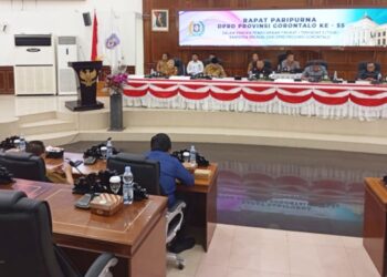 Rapat paripurna Deprov Gorontalo pembicaraan tingkat I atas tiga Ranperda usul legislatif, kemarin (20/10).