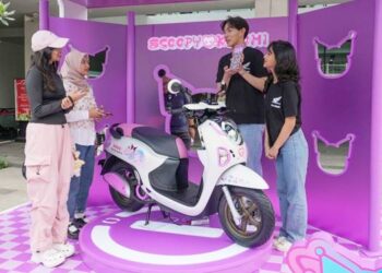 Astra Honda Motor menghadirkan Honda Scoopy edisi terbatas dengan balutan desain karakter Kuromi yang keren. (f0to: dok/ahm)