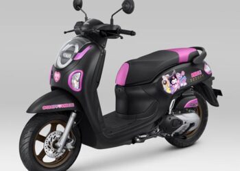 FITUR TERBAIK - AHM menghadirkan Honda Scoopy dengan balutan desain karakter Kuromi unik dan lucu. (foto: dok/daw)