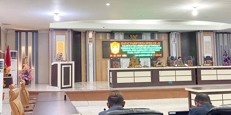 Jubir Fraksi Hanura-PKS, Wiwin pajiu saat menyampaikan pendapat fraksi.