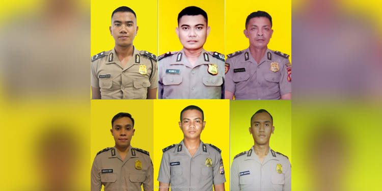 Para anggota Polda Gorontalo yang dipecat institusinnya, setelah terbukti melanggar kode etik Polri. (foto: dok/polda)