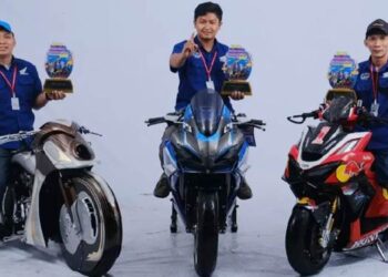 Tiga predikat Juara Nasional HMC diberikan kepada tiga pemenang dengan modifikasi yang terbaik diantara peserta. (foto: dok/AHM)