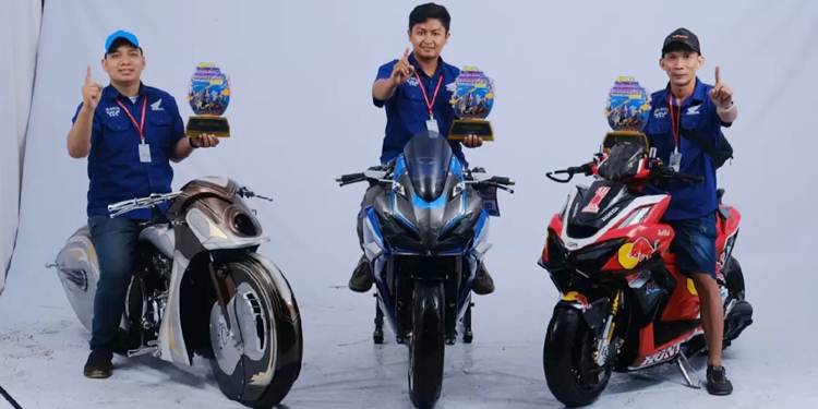 Tiga predikat Juara Nasional HMC diberikan kepada tiga pemenang dengan modifikasi yang terbaik diantara peserta. (foto: dok/AHM)