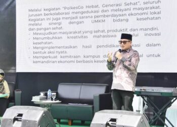 Wakil Wali Kota Gorontalo, Indra Gobel pada kegiatan Poltekkes Gorontalo Fair 2025 yang menjadi rangkaian Hari Kesehatan Nasional ke-61, Jumat (14/11/2025) pekan kemarin.