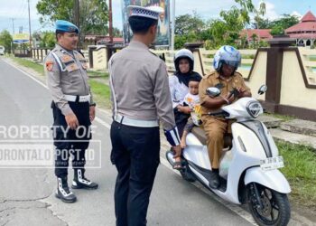 Pelaksanaan Operasi Zebra Otanaha 2025 di Polres Pohuwato saat ini lebih pada penindakan pelanggaran dan mengurangi surat teguran. (F. Zulkifli/ Gorontalo Post)