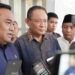 Anggota DPR RI Rachmat Gobel meberikan keterangan pers usai bertemu Gubernur Gorontalo Gusnar Ismail. (Foto: dok/pemprov)