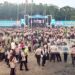 SAMPAI JUMPA - Ribuan Pramuka dari seluruh Indonesia memadati lapangan Buper Bongohulawa, saat penutupan Peran Saka Nasional 2025, Sabtu (8/11). (foto: jitro paputungan/ gorontalo post)