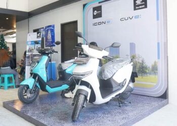 Sepeda motor listrik paling unggul Honda ICON e: & CUV e: dihadirkan PT Daya Adicipta Wisesa (DAW) pada Christmas Party Open Tournament Padel yang digelar di Padel King Manado, pekan lalu. (foto: dok/daw)