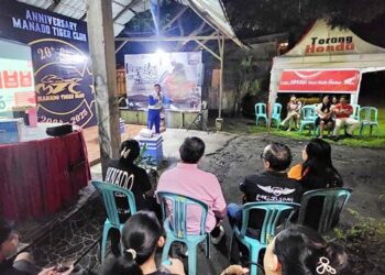 CARI_AMAN - PT DAW memberikan pelatihan Safety Riding bagi komunitas Monda Manado Tiger Club, di Manado, Sabtu 7 Desember 2025 lalu. (foto: dok/daw)