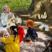 Sesi read aloud anak usia dini pada Piknik Literasi Willa dan Jamur di Living Lab Agribisnis UNG. (F. Agista Palaji/ Magang Gorontalo Post)