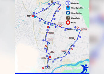 Rute 21K Gorontalo Half Marathon (GHM) 2025 yang dirilis panitia.