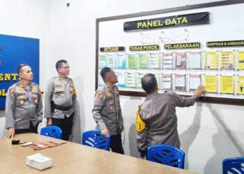 Kabag Dal OPS Biro Operasi Polda Gorontalo, AKBP Hadra Dotulong S.H.,M.H, yang memimpin langsung tim supervise melakukan pemeriksaan di wilayah Polres Bone Bolango.