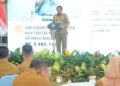Gubernur Gorontalo Gusnar Ismail saat memberikan sambutan pada penetapan Upah Minimum Provinsi (UMP) Gorontalo untuk tahun 2026 Senin (22/12/2025). (foto: dok/pemprov gorontalo)