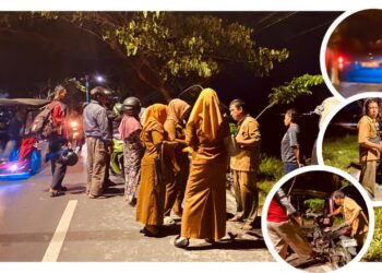 Mobil Plat Merah Serempet Bentor, Pengemudi Terperosok ke Selokan