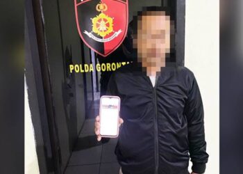 Oknum bandar togel yang dibekuk Dit Reskrimum Polda Gorontalo pada Kamis, (22/1/2026).