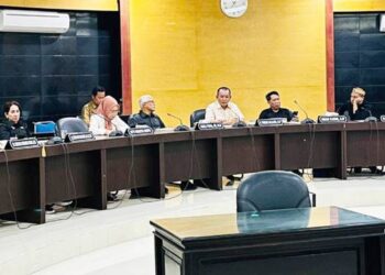 Rapat Komisi I Deprov Gorontalo dengan media massa yang berlangsung kemarin (6/1).