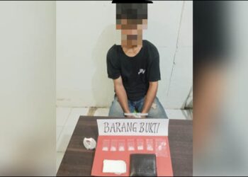 Salah seorang pemuda asal Kabupaten Donggala, ditangkap atas dugaan penyalahgunaan Narkoba di wilayah Boalemo.