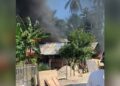 Kebakaran rumah yang terjadi di Desa, Tombulilato, Kecamatan Bone Raya, Kabupaten Bone Bolango, Selasa (27/1/2026).