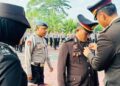 Kurang lebih 25 personel Polres Gorontalo menerima Tanda Kehormatan Satyalancana pengabdian.