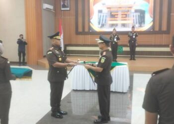 Kajti Gorontalo Riyono, S.H., M.H. resmi melantik Kajari Kabupaten Gorontalo yang baru Kamis (8/1/2026).